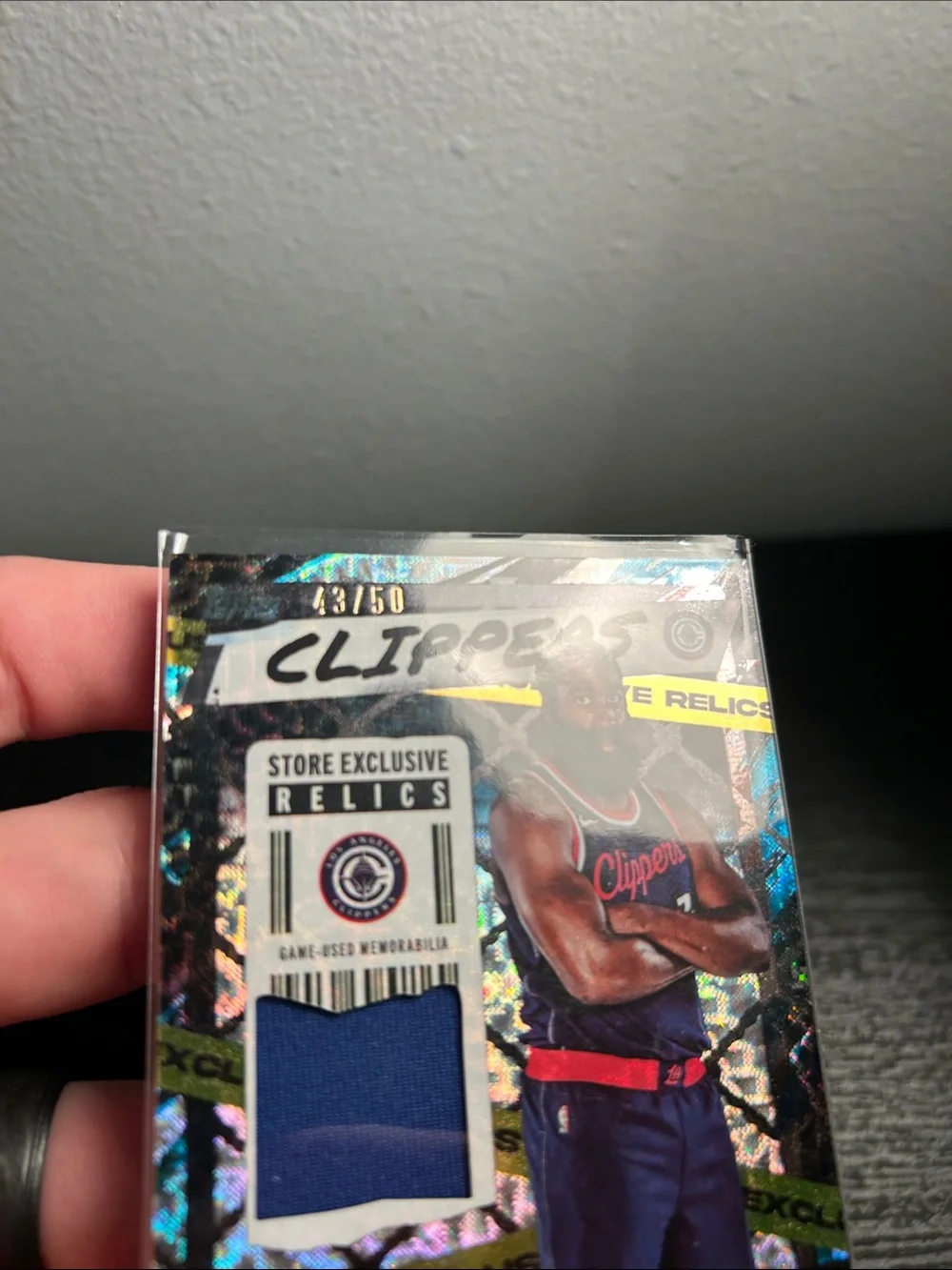 James Harden LA Clippers Store Exclusive Relic Card with Blue Jersey Swatch43/50 - Picture 2 of 3